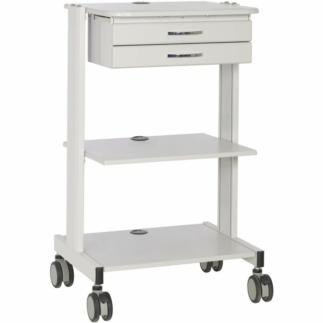 Eaton Tripp Lite Series Mobile Workstation with 2x Adjustable Shelves, 2x Metal Drawers, Locking Casters, TAA - WWSS2DWSTAA