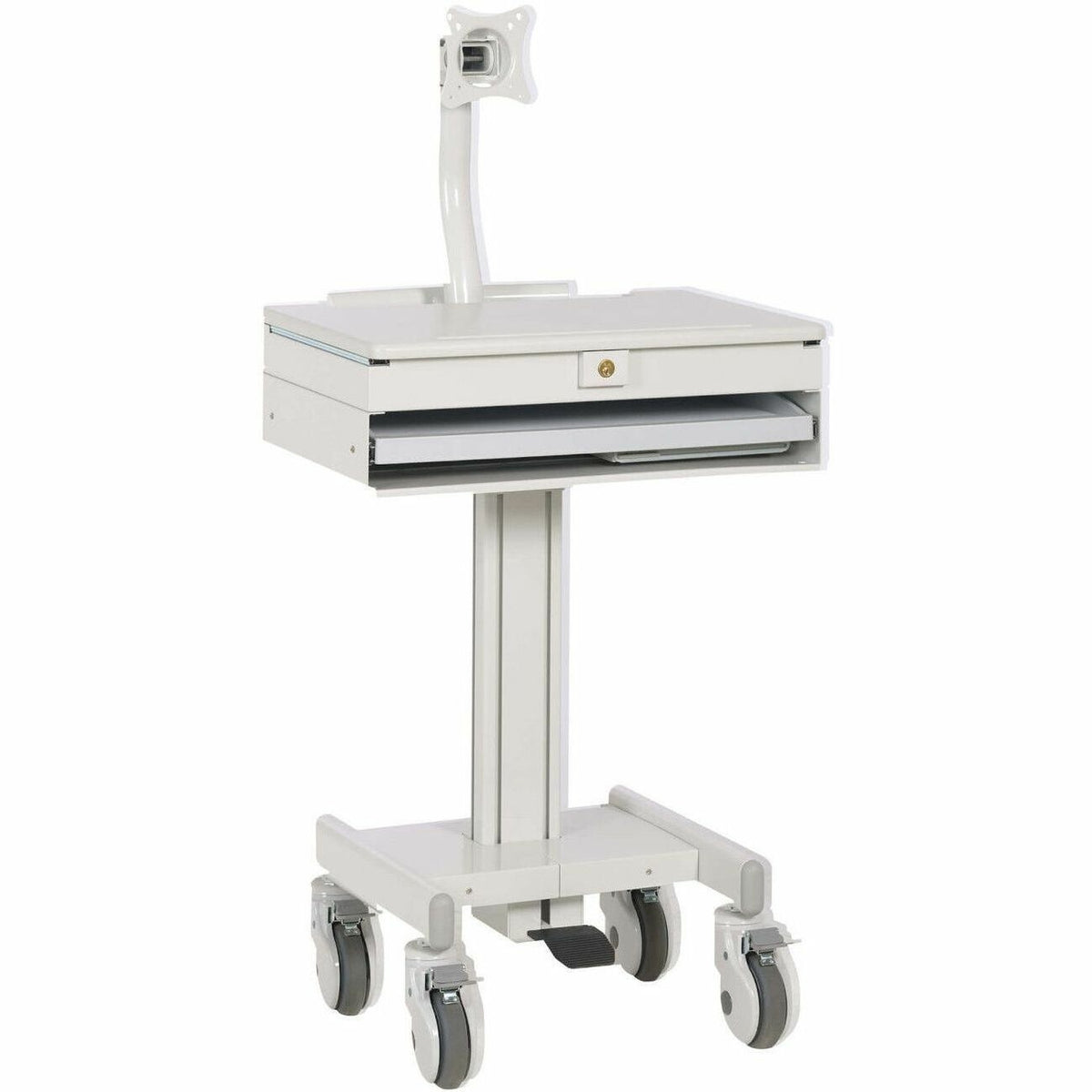 Tripp Lite series Mobile Workstation with Monitor Arm, Casters, Locking Drawer, TAA - WWSS1DWSTAA