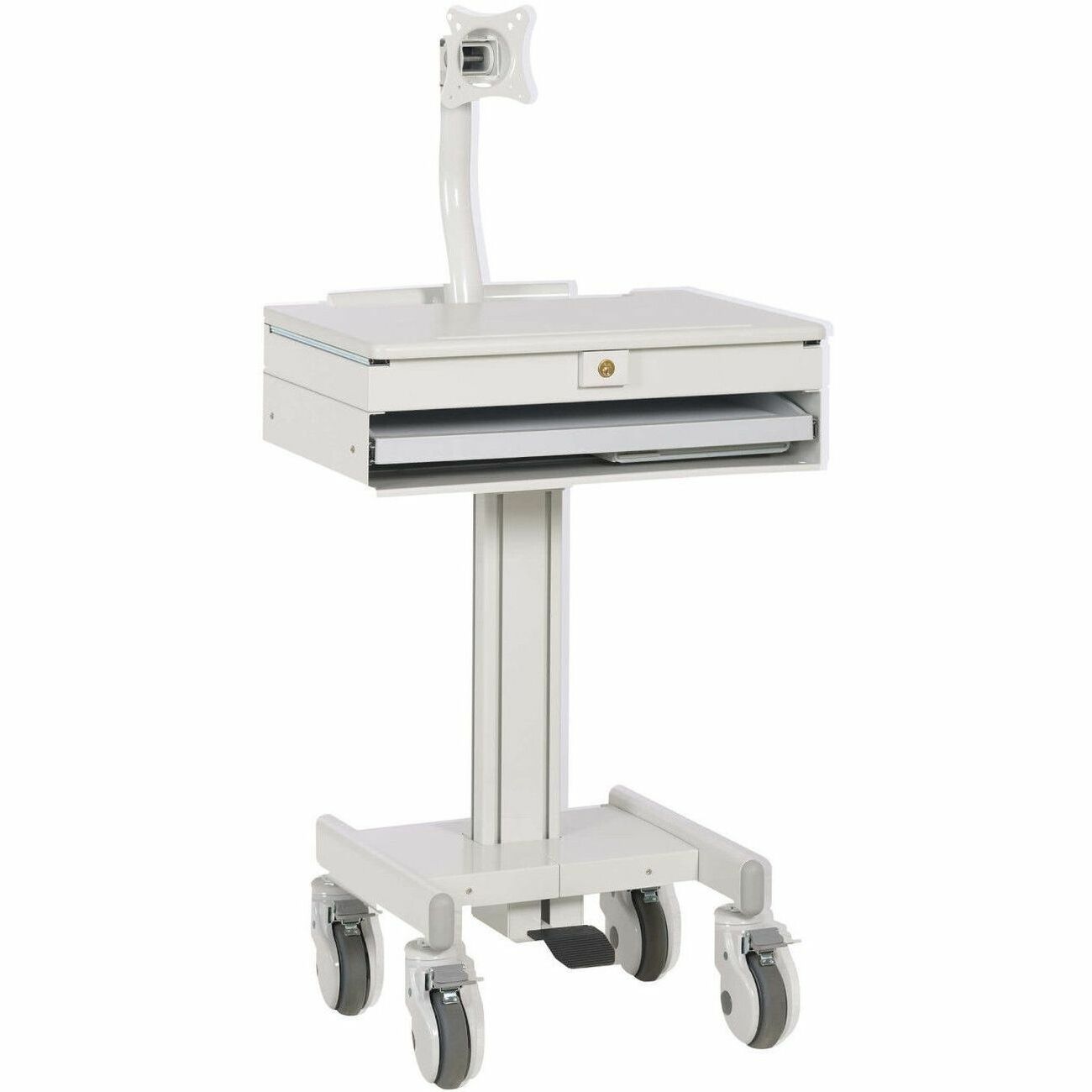 Tripp Lite series Mobile Workstation with Monitor Arm, Casters, Locking Drawer, TAA - WWSS1DWSTAA