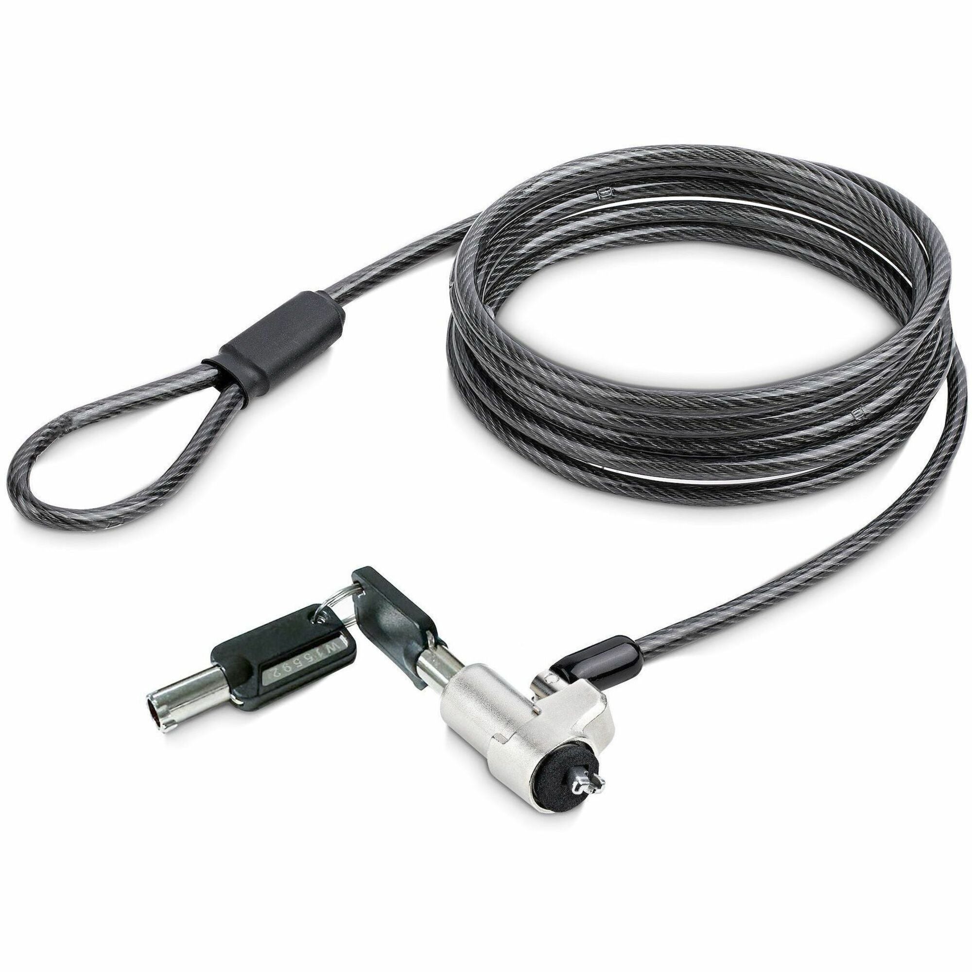 StarTech.com Laptop Cable Lock 6Ft Compatible w/ Noble Wedge&reg;, Anti-Theft Keyed Lock, Security Cable Lock, Steel Cable Lock For Laptop - NBLWK-LAPTOP-LOCK