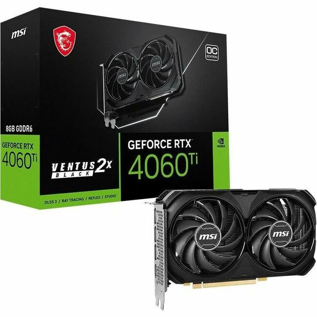 MSI NVIDIA GeForce RTX 4060 Ti Graphic Card - 8 GB GDDR6 - G406TV2XB8C