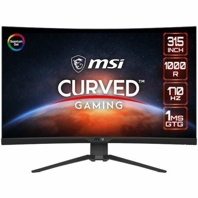 MSI MAG325CQRFQD 32" Class WQHD Curved Screen Gaming LCD Monitor - 16:9 - MAG325CQRF QD