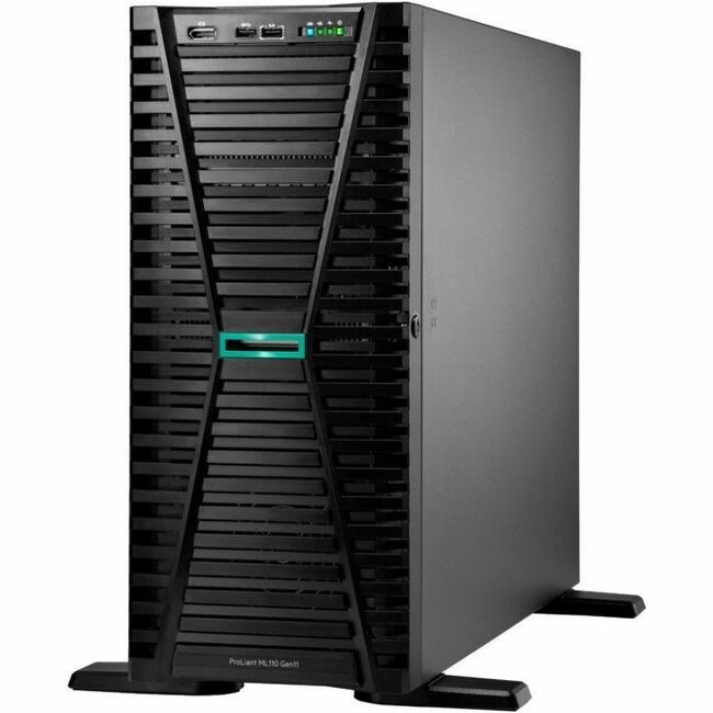 HPE ProLiant ML110 G11 4.5U Tower Server - 1 x Intel Xeon Bronze 3408U 1.80 GHz - 16 GB RAM - 4 TB HDD - (1 x 4TB) HDD Configuration - Serial ATA Controller - P55534-001