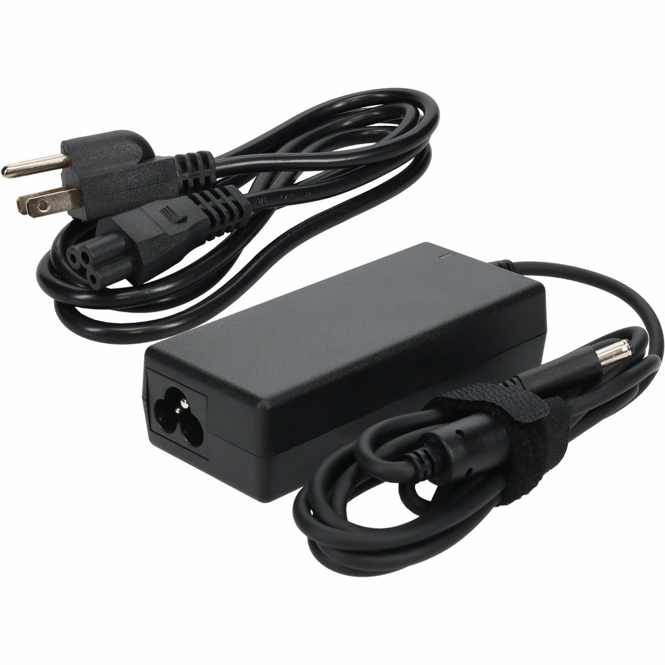 AddOn Dell RT74M Compatible 90W 19.5V at 4.62A Black 4.5 mm x 3.0 mm Laptop Power Adapter and Cable - RT74M-AA