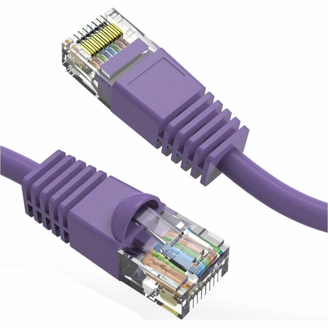 Axiom 8FT CAT5E 350mhz Patch Cable Molded Boot (Purple) - TAA Compliant - AXG100002