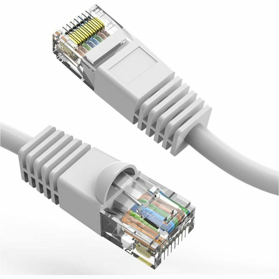 Axiom 8FT CAT5E 350mhz Patch Cable Molded Boot (White) - TAA Compliant - AXG100004