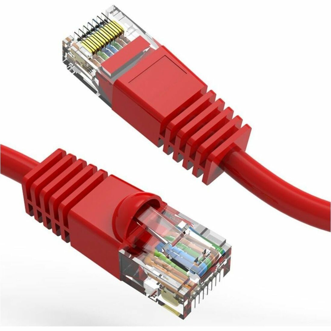 Axiom 12FT CAT5E 350mhz Patch Cable Molded Boot (Red) - TAA Compliant - AXG100021