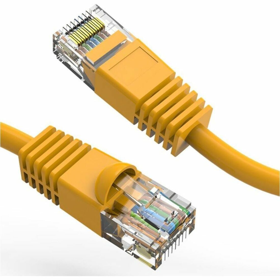 Axiom 35FT CAT5E 350mhz Patch Cable Molded Boot (Yellow) - TAA Compliant - AXG100040