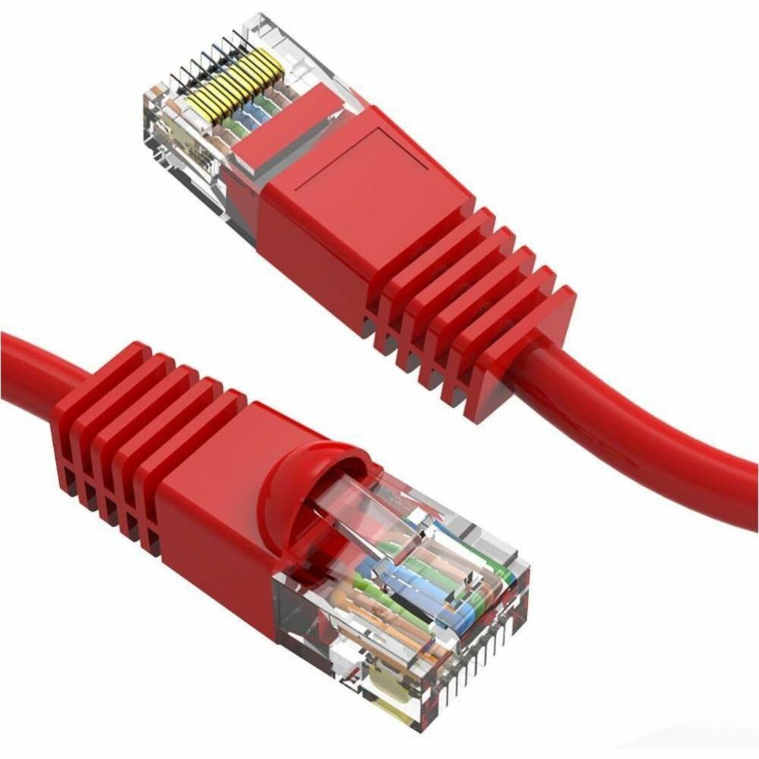 Axiom 30FT CAT5E 350mhz Patch Cable Molded Boot (Red) - TAA Compliant - AXG100030
