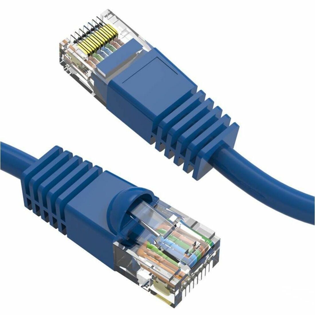 Axiom 35FT CAT5E 350mhz Patch Cable Molded Boot (Blue) - TAA Compliant - AXG100034