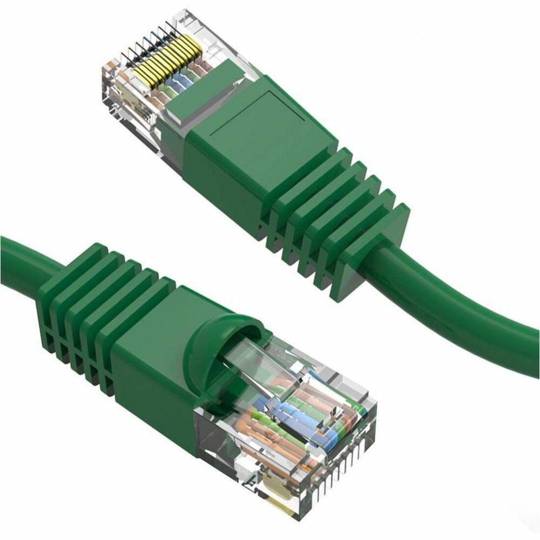 Axiom 35FT CAT5E 350mhz Patch Cable Molded Boot (Green) - TAA Compliant - AXG100036