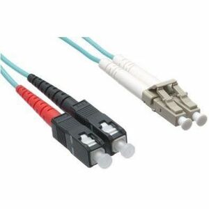 Axiom LC/SC 10G Multimode Duplex OM3 50/125 Fiber Optic Cable 15m - TAA Compliant - AXG96875