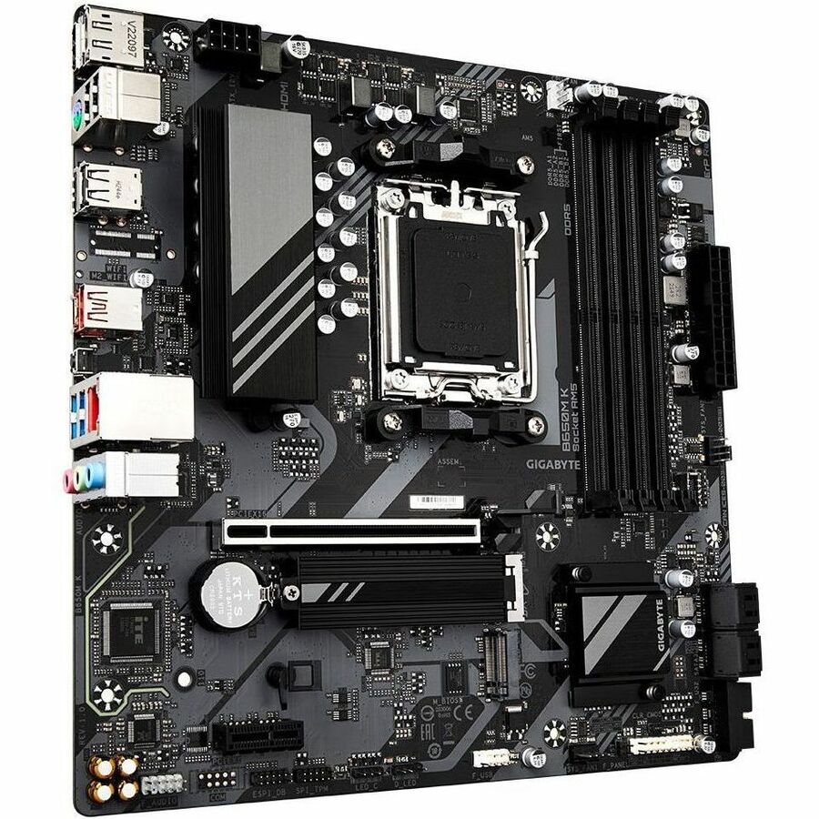 Gigabyte B650M K Desktop Motherboard - AMD B650 Chipset - Socket AM5 - Micro ATX - B650M K