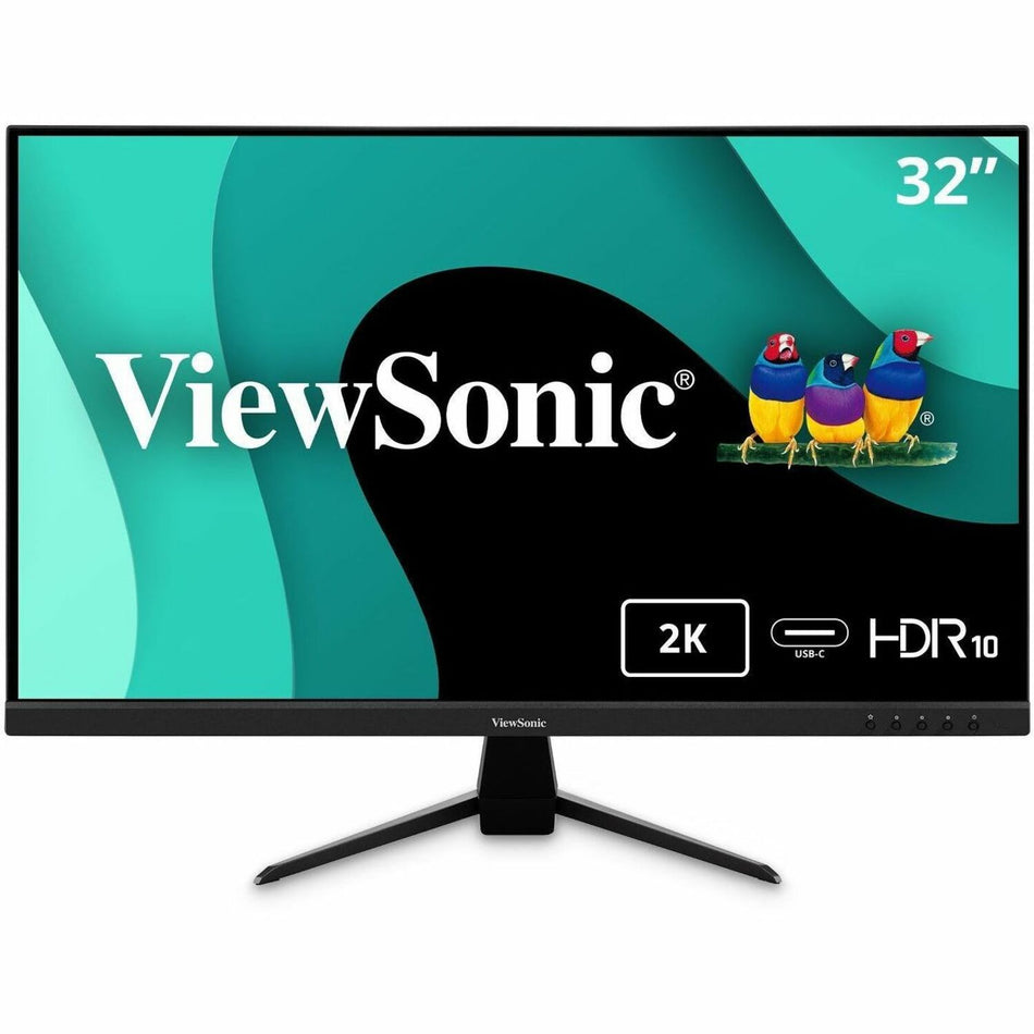 ViewSonic VX3267U-2K 32 Inch 1440p IPS Monitor with 65W USB C, HDR10 Content Support, Ultra-Thin Bezels, Eye Care, HDMI, and DP Input - VX3267U-2K