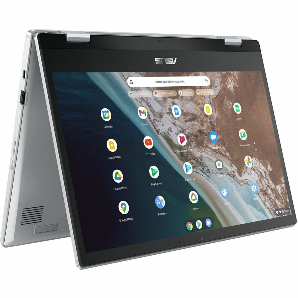 Asus Chromebook CX1 CX1400 CX1400FKA-GE84FT 14" Touchscreen Convertible 2 in 1 Chromebook - Full HD - Intel Celeron N4500 - 8 GB - 64 GB Flash Memory - Transparent Silver - CX1400FKA-GE84FT