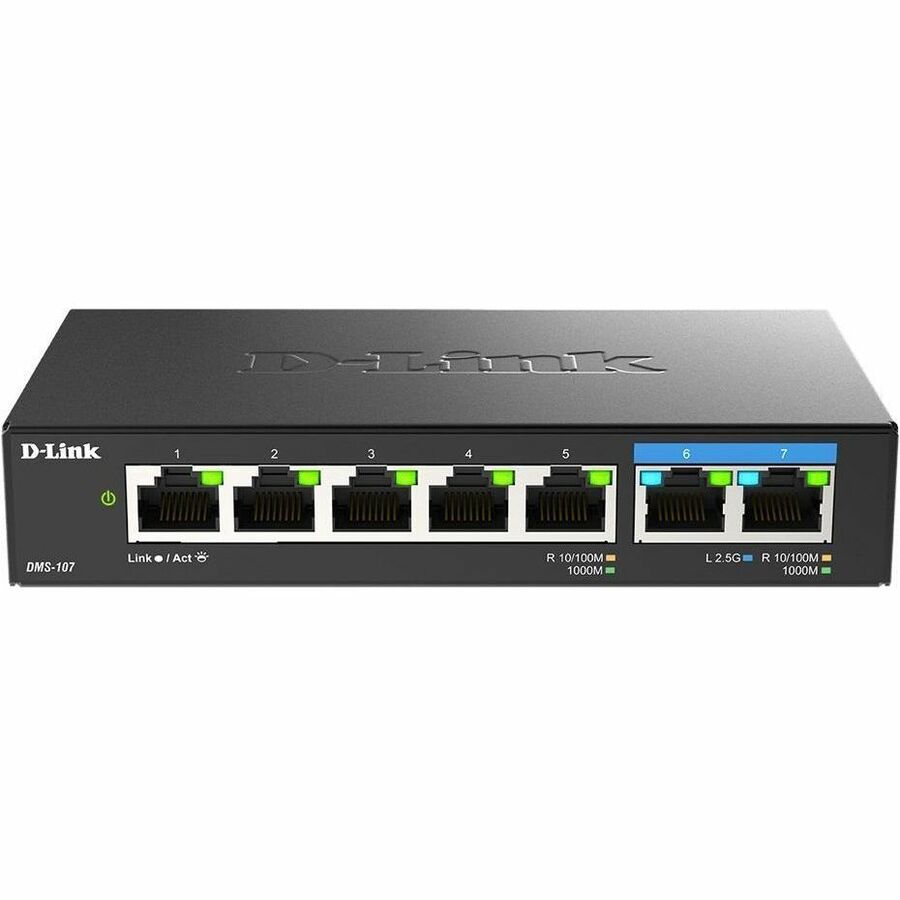 D-Link 7-Port Multi-Gigabit Unmanaged Switch - DMS-107