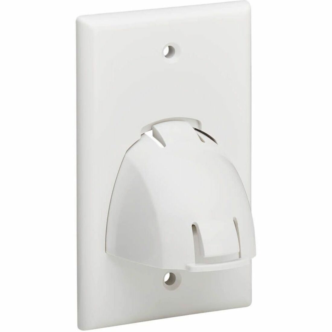 Eaton Tripp Lite Series Single-Gang Up-or Down-Angle Bulk Cable Wall Plate, White, TAA - N042-BC1-WH