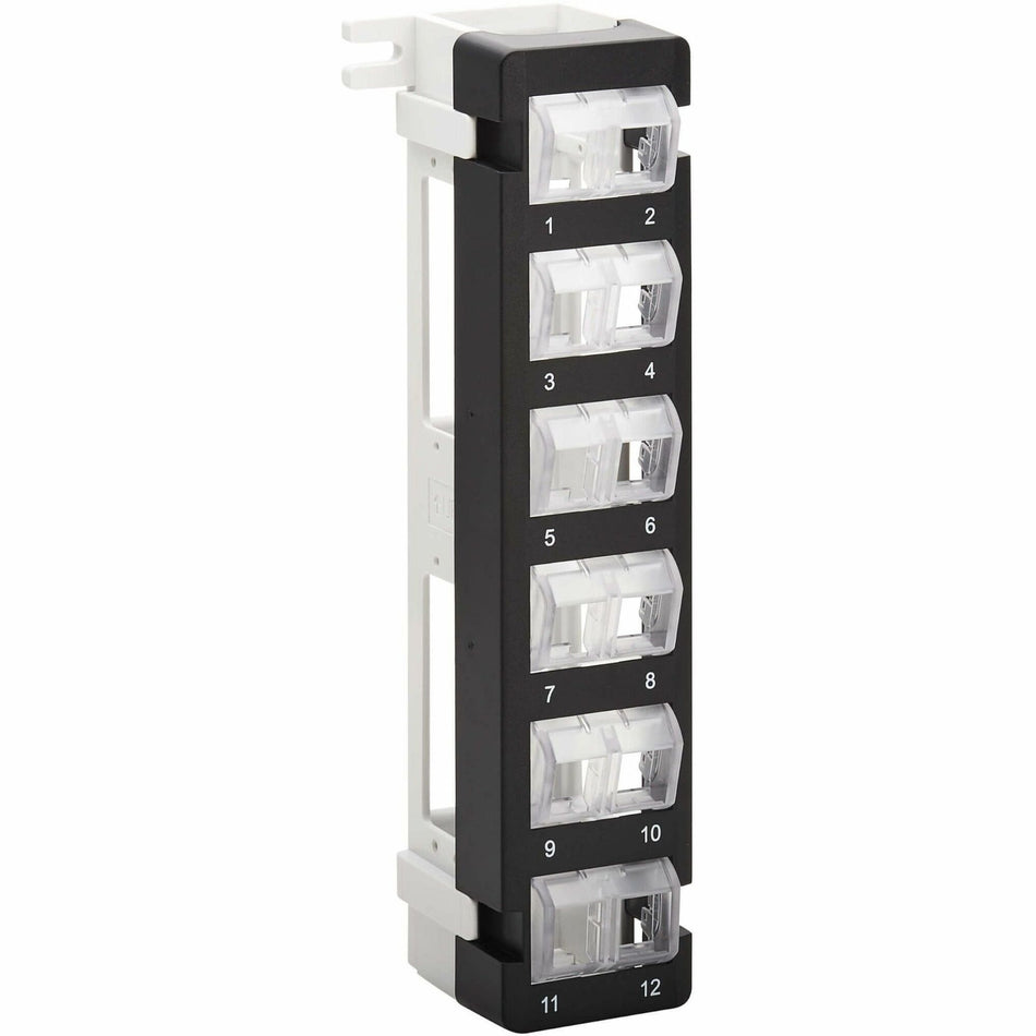 Eaton Tripp Lite Series 12-Port Wall-Mount Patch Panel for UTP Keystone Jacks, Rotatable Modules, TAA - N062-012-KJ-WM