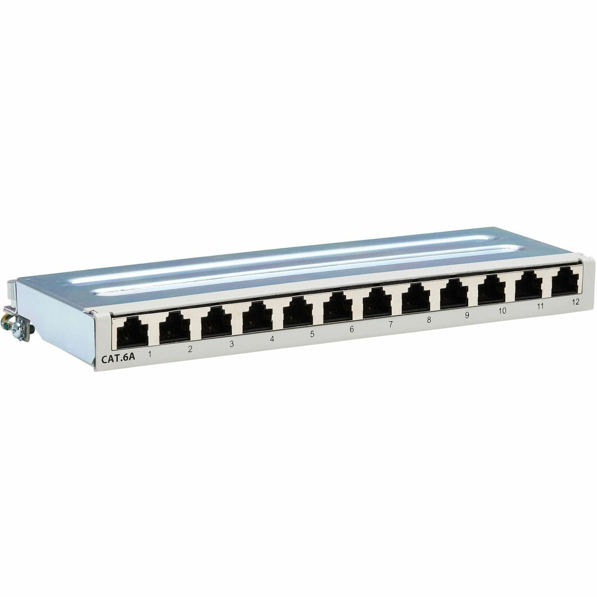 Eaton Tripp Lite Series Cat6a STP Patch Panel, 12 Ports, DIN Rail or Wall Mount, TAA - N250-SH12-DIN6A