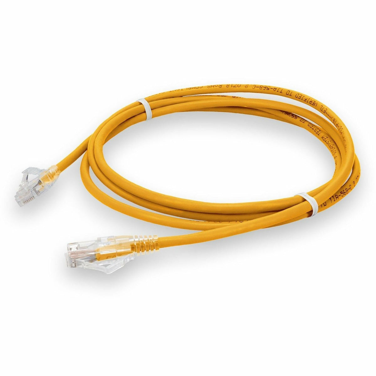 AddOn 10ft Yellow CAT 6 Plenum-Rated Ethernet Cable Snagless Bubble Boot RJ-45 M/M - ADD-10FCAT6P-YW