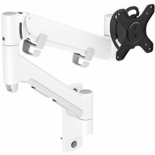 Atdec Mounting Arm for Monitor, Curved Screen Display, Flat Panel Display, All-in-One Computer - White - Landscape/Portrait - AWMS-HXW-W
