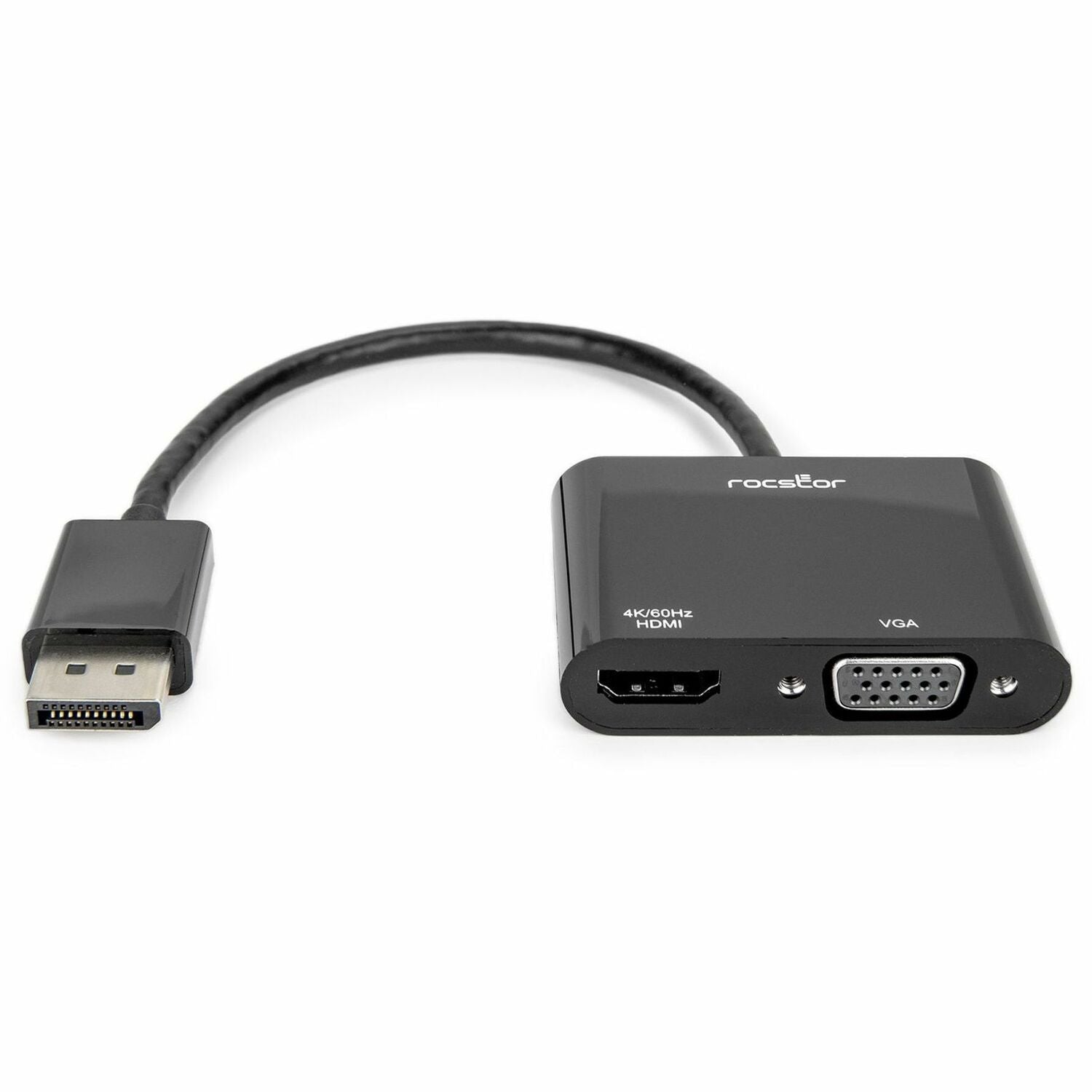 Rocstor DisplayPort To HDMI VGA Adapter - 4K 60Hz - Y10A295-B1