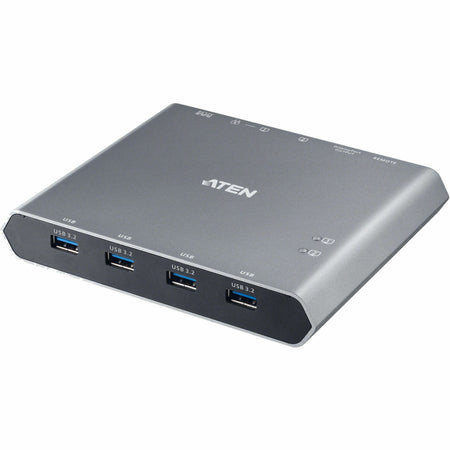 ATEN 2-Port 4K DisplayPort USB-C KVM Dock Switch with Power Pass-through - US3311