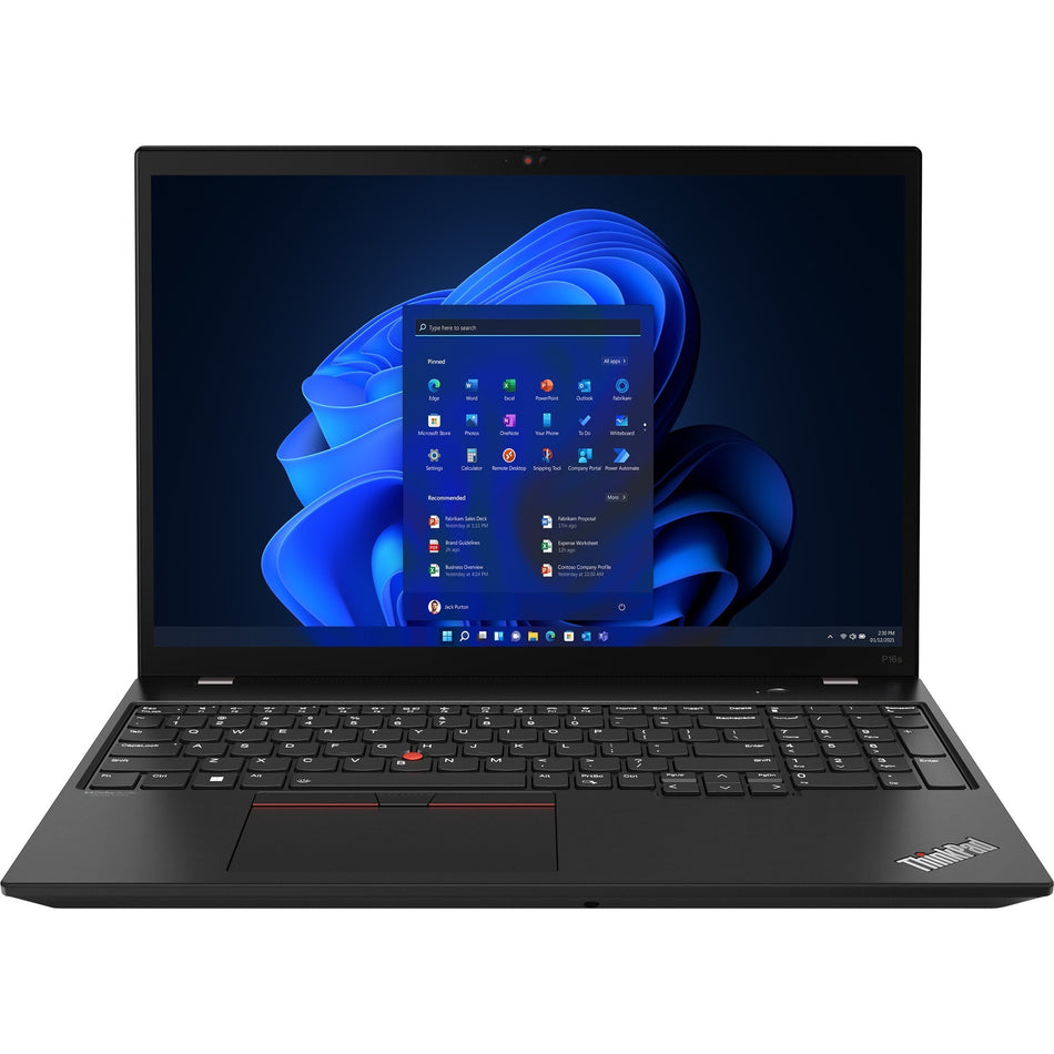 Lenovo ThinkPad P16s Gen 2 21K90016US 16" Mobile Workstation - WUXGA - AMD Ryzen 7 PRO 7840U - 16 GB - 512 GB SSD - English Keyboard - Villi Black - 21K90016US