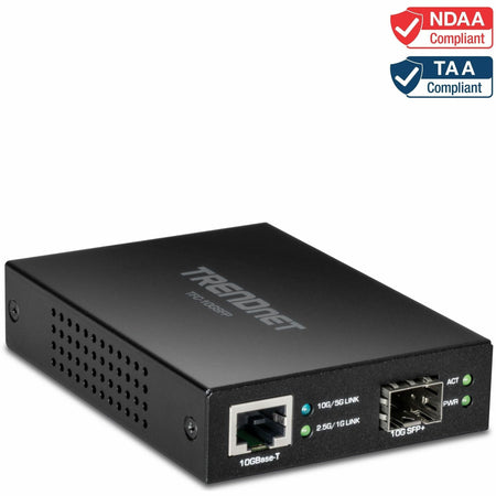 TRENDnet 10GBase-T to SFP+ Fiber Media Converter - TFC-10GSFP