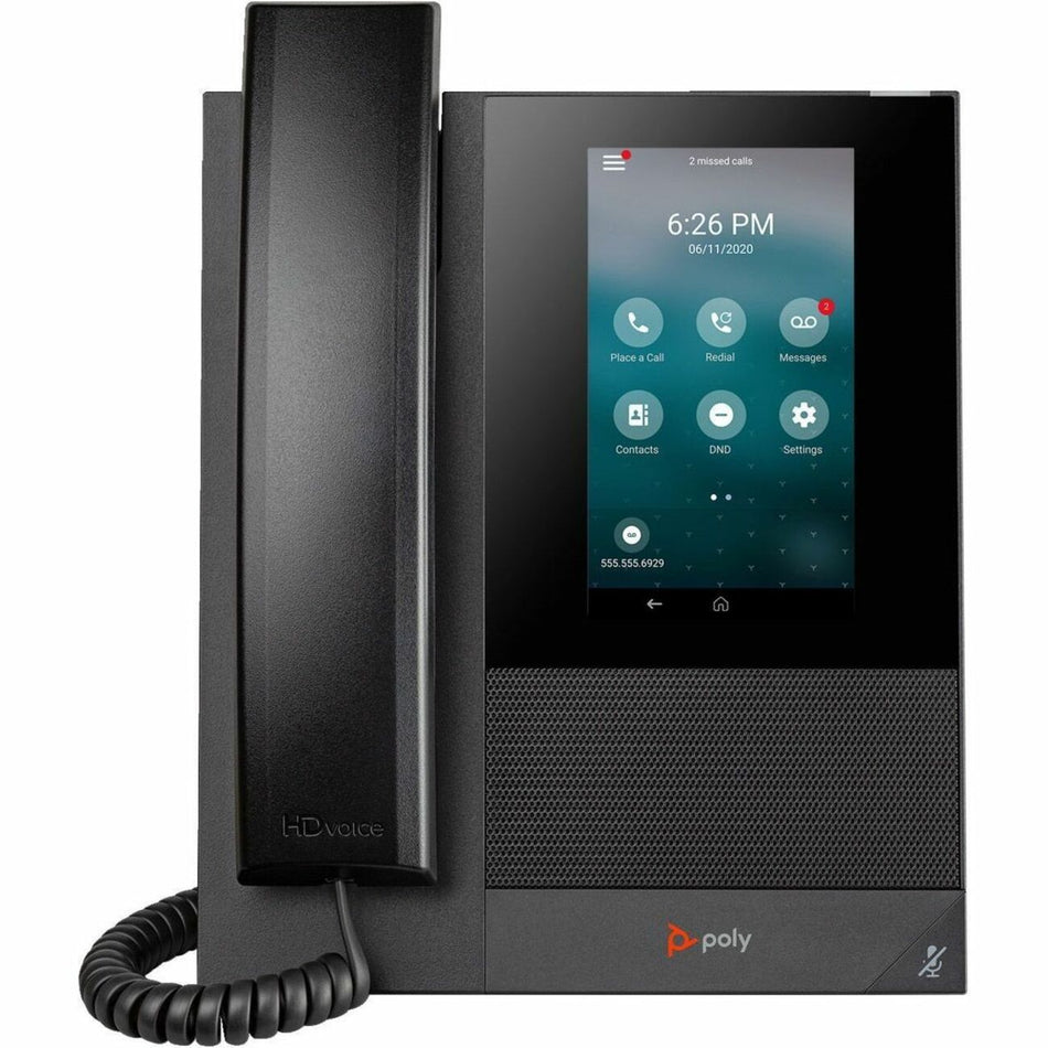 Poly CCX 400 IP Phone - Corded - Corded - Desktop, Wall Mountable - 849A1AA#AC3