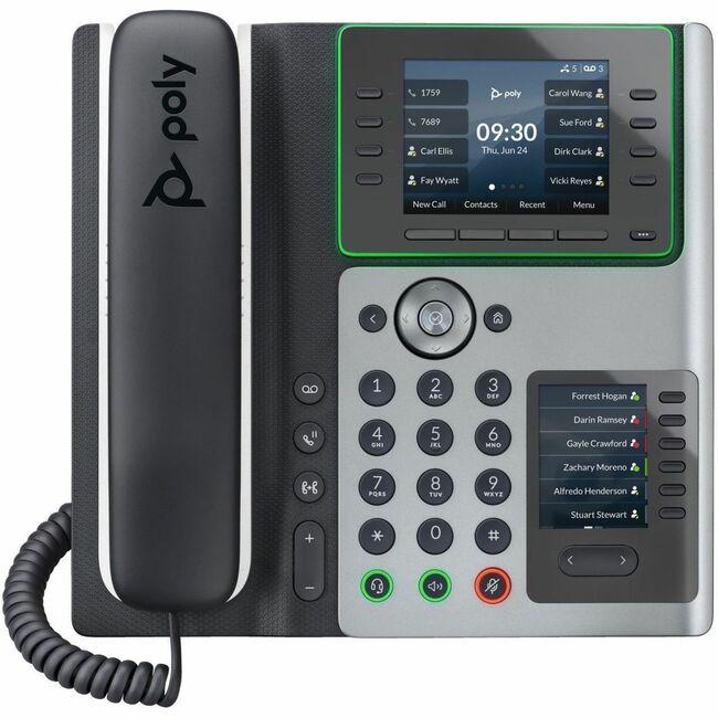 Poly Edge E400 IP Phone - Corded - Corded - Desktop - TAA Compliant - 89B54AA#ABA