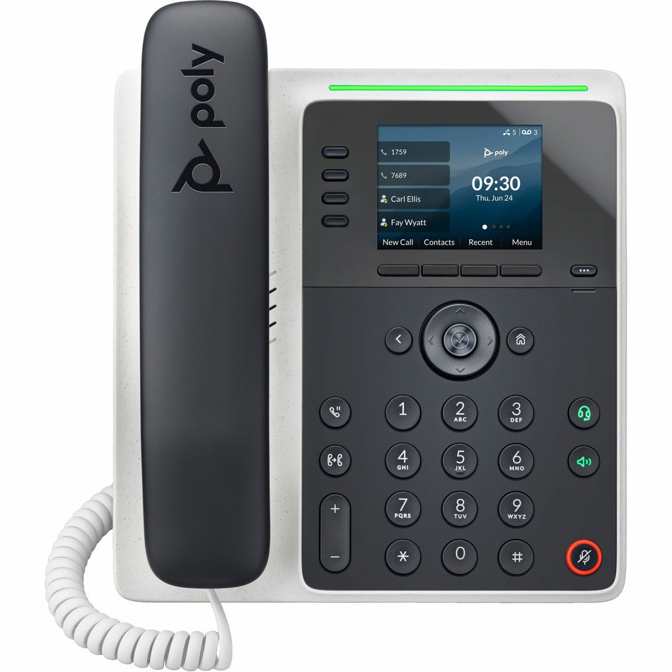 Poly Edge E220 IP Phone - Corded - Corded/Cordless - Bluetooth - Desktop, Wall Mountable - Black - 82M87AA
