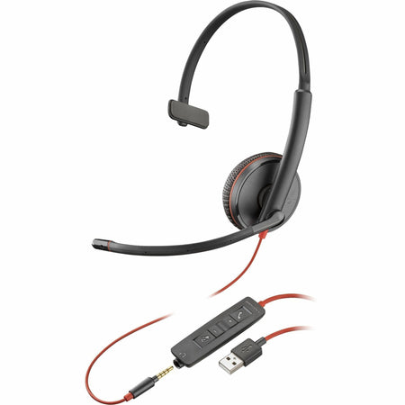 Poly Blackwire 3215 Monaural USB-A Headset - 80S06AA