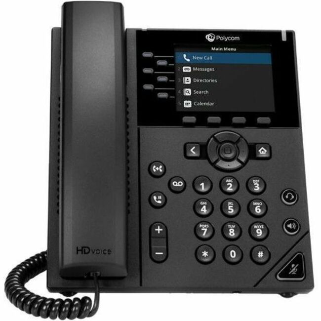 Poly VVX 350 IP Phone - Corded - Corded - Desktop - TAA Compliant - 89B70AA