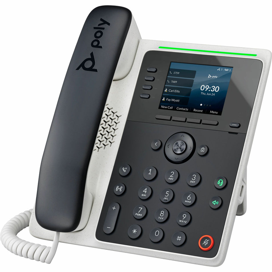 Poly Edge E220 IP Phone - Corded - Corded - Bluetooth - Desktop, Wall Mountable - Black - 89B50AA#ABA