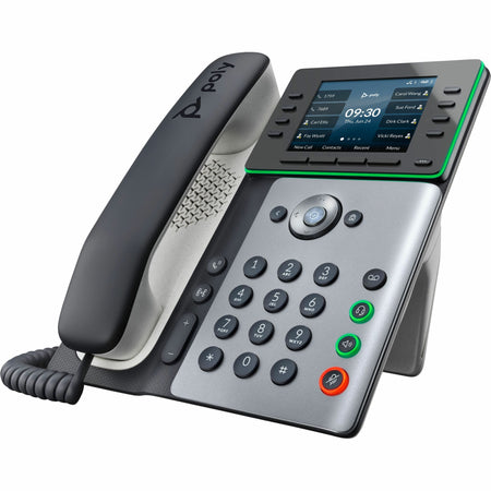 Poly Edge E350 IP Phone - Corded - Corded/Cordless - Wi-Fi, Bluetooth - Desktop, Wall Mountable - Black - 89B53AA#ABA