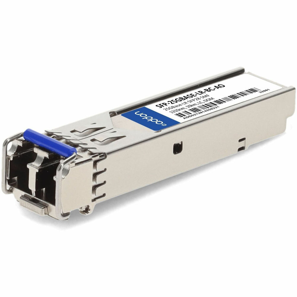 AddOn Brocade&reg; (Formerly) and Cisco&reg; Compatible TAA Compliant 25GBase-LR SFP28 Transceiver (SMF, 1310nm, 10km, LC, DOM) - SFP-25GBASE-LR-BC-AO