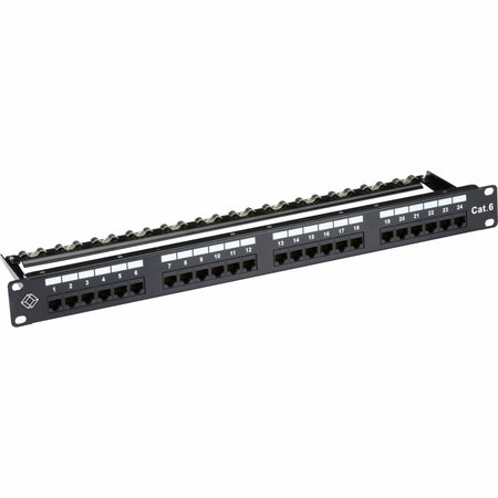 Black Box GigaTrue CAT6 Patch Panel - 1U, Unshielded, 24-Port - JPM610A-R9