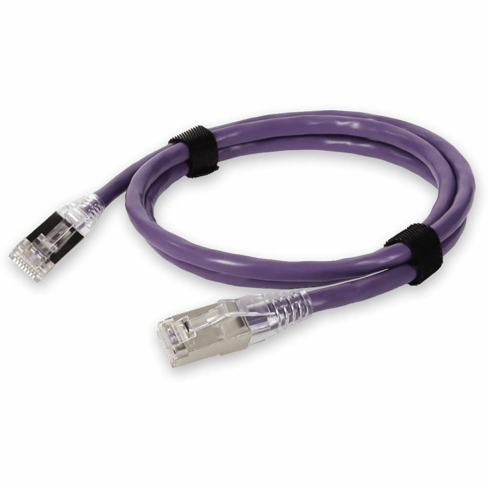 AddOn 5ft Purple CAT 6A Shielded PVC Ethernet Cable Snagless Easy Clear Boot RJ-45 M/M - ADD-5FCAT6AS-PE