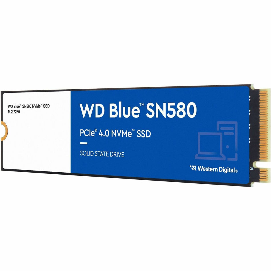 WD Blue SN580 500 GB Solid State Drive - M.2 2280 Internal - PCI Express NVMe (PCI Express NVMe 4.0 x4) - WDS500G3B0E-00CHF0