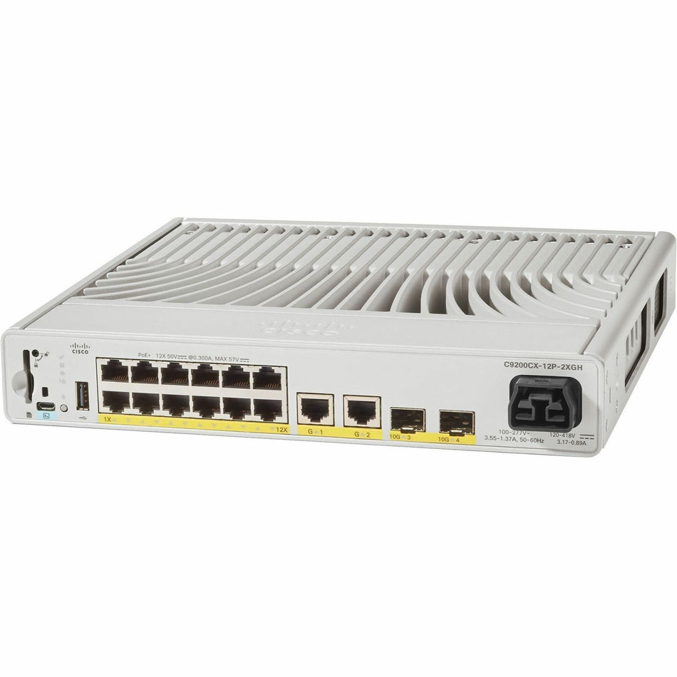 Cisco Catalyst C9200CX-12P-2XGH Ethernet Switch - C9200CX-12P-2XGH-A