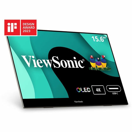 ViewSonic VX1655-4K-OLED - 15.6" 4K UHD OLED Portable Monitor w/ 60W USB-C, mini HDMI, 100% DCI-P3 - 400 cd/m&#178; - VX1655-4K-OLED