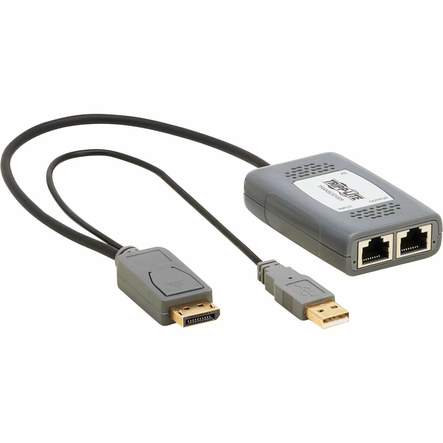 Tripp Lite by Eaton DisplayPort over Cat6 Pigtail Receiver with Repeater, 4K 60 Hz, 4:4:4, Transceiver, HDCP 2.2, 230 ft. (70.1 m), TAA - B127U-110-PD