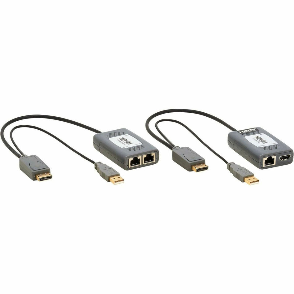 Tripp Lite by Eaton 1-Port DisplayPort over Cat6 Extender Kit, Pigtail Transmitter/Receiver, 4K 60 Hz, HDR, 4:4:4, 230 ft. (70.1 m), TAA - B127U-111-PDPD