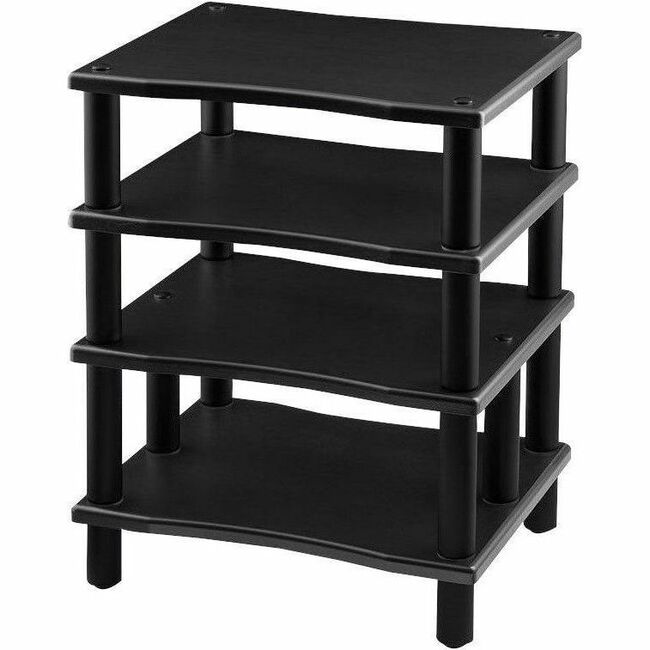 Monoprice Monolith Heavy Duty 4 Tier Audio Stand XL, 1" Shelf Thickness, Black - 39165