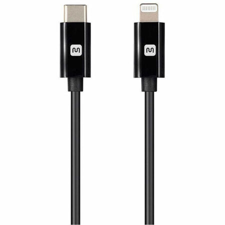 Monoprice Essential Apple MFi Certified Lightning to USB-C Charging Cable - 1.5ft, Black - 38378