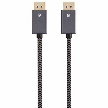 Monoprice DisplayPort 1.4 EasyPlug Nylon Braided Cable, 6ft, Gray (10 Pack) - 40788