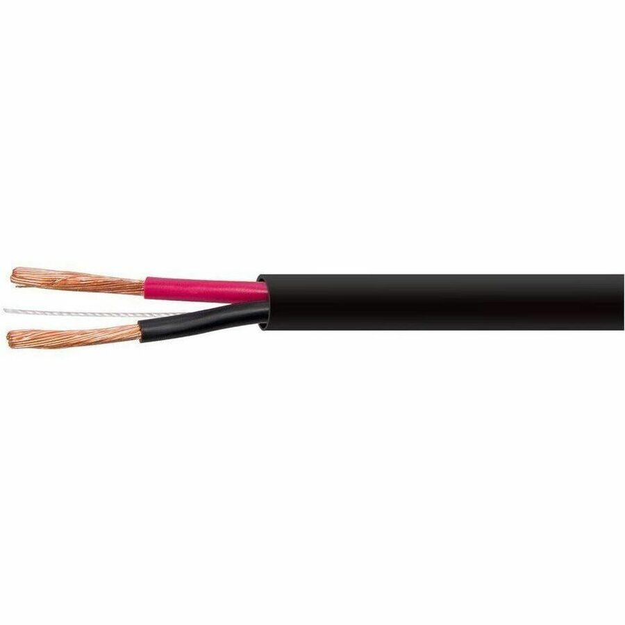 Monoprice Speaker Wire, CL2 Rated, 2-Conductor, 12AWG, 100ft, Black - 41373