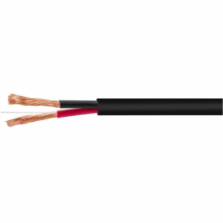 Monoprice Speaker Wire, CL2 Rated, 2-Conductor, 14AWG, 100ft, Black - 41376