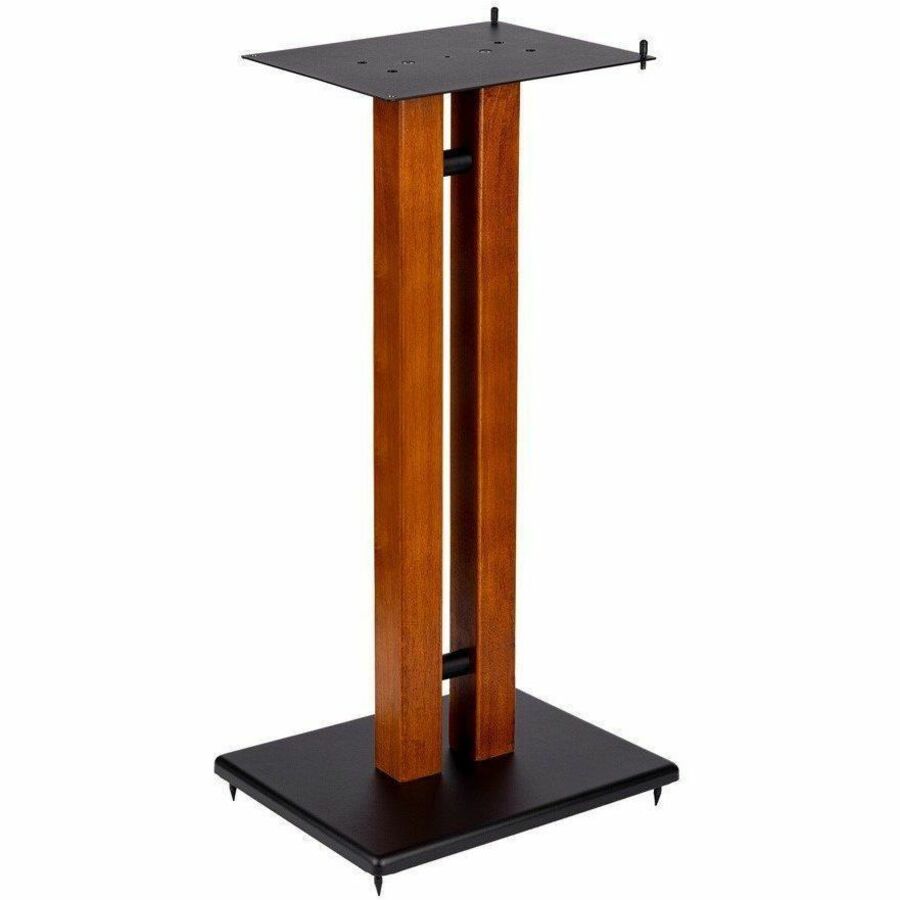 Monoprice 32in Cherry Wood Speaker Stand with Adjustable Top Plate, Cherry (Each) - 42842